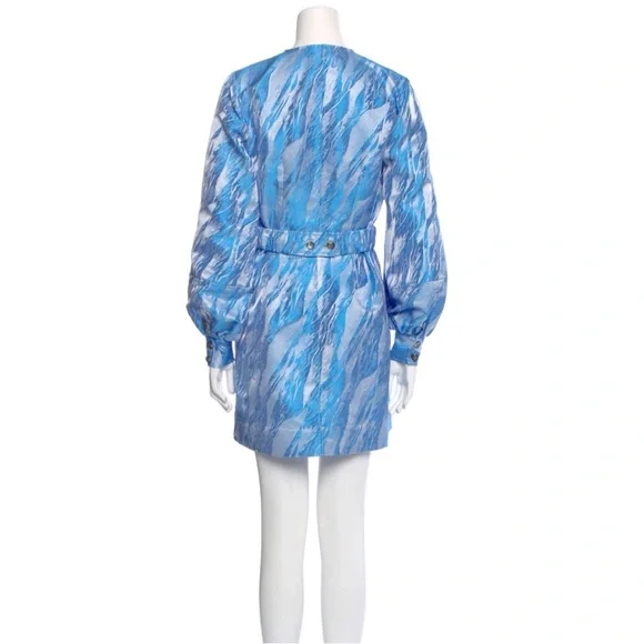 Ganni Jacquard Azure Balloon Dress - Picture 8 of 11